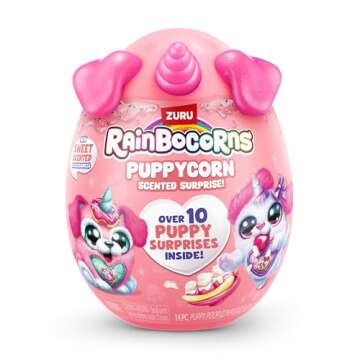 Rainbocorns Puppycorn Schnauzer Scent Surprise - Adorable Unboxing Plush Toy with Surprises by ZURU