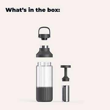 Beast Hydration System | Infuse Water, Glass, Stainless Steel, Portable (Cloud White)