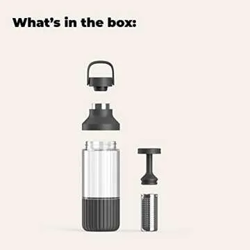 Beast Hydration System | Infuse Water, Glass, Stainless Steel, Portable (Cloud White)