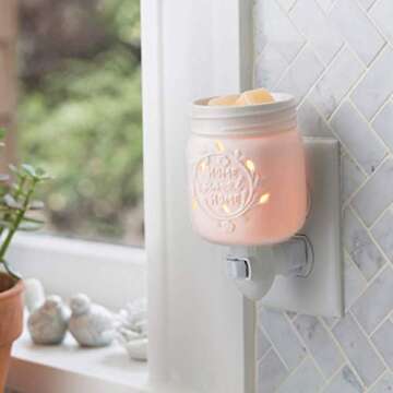 Candle Warmers Etc Pluggable Fragrance Warmer- Decorative Plug-in for Warming Scented Candle Wax Mel...