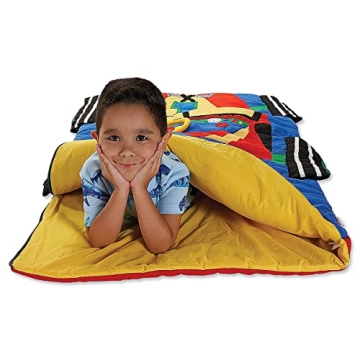 Personalized Kids Racecar Sleeping Bag for Sleepovers