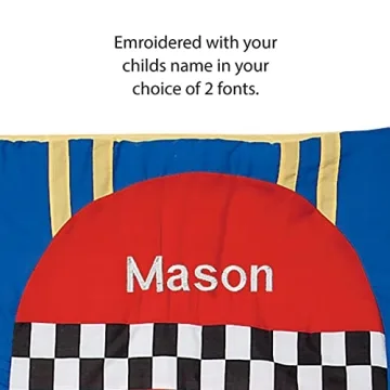 Personalized Kids Racecar Sleeping Bag for Sleepovers
