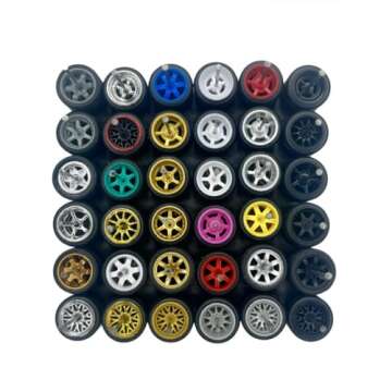 1:64 Rubber Wheels for 10 Cars | Customization Sets