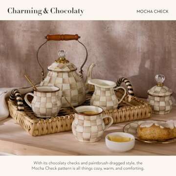 Stylish MACKENZIE-CHILDS Enamel Tea Kettle for Stovetop