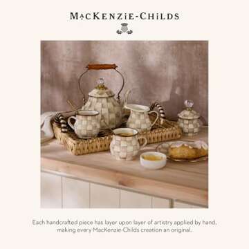 Stylish MACKENZIE-CHILDS Enamel Tea Kettle for Stovetop