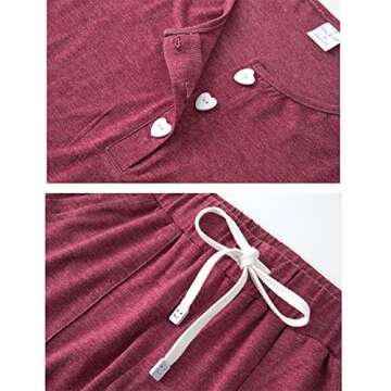 IUALXYBB New Two Piece Outfits for Women Lounge Sets Button Down Top and Shorts Set Sweatsuits with Pockets (Grey Blue,S,Small)