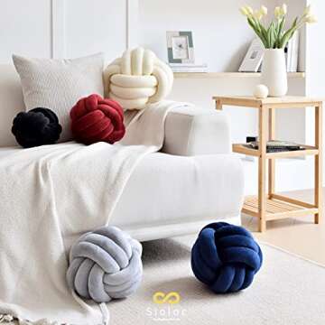 Sioloc Soft Knot Ball Pillow - Unique Plush Home Decor
