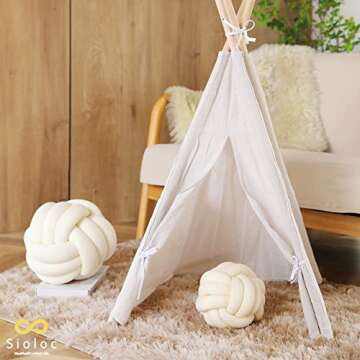 Sioloc Soft Knot Ball Pillow - Unique Plush Home Decor