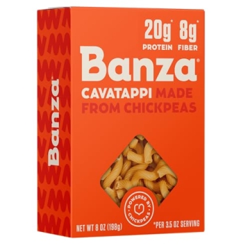 Banza Cavatappi Pasta from Chickpeas - Gluten Free, High Protein, Lower Carb from Chickpeas - 8oz