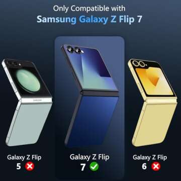 OWKEY Case for Samsung Galaxy Z Flip 7 - Slim Magnetic Protective Cover