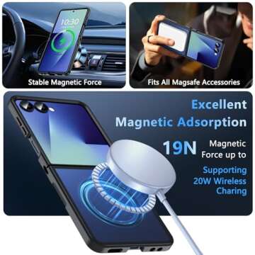 OWKEY Case for Samsung Galaxy Z Flip 7 with MagSafe Protection