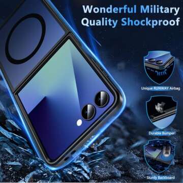 OWKEY Case for Samsung Galaxy Z Flip 7 with MagSafe Protection