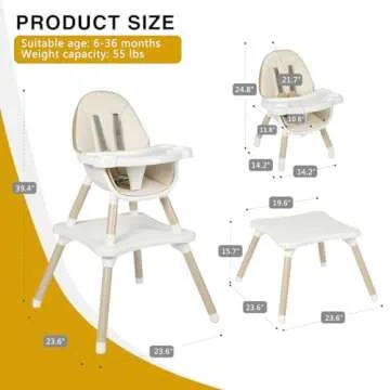 Gofirst 6-in-1 Baby High Chair: Versatile & Safe Feeding Chair