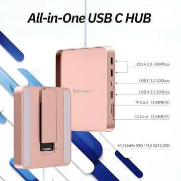 USB C Hub for iMac 24 inch 2021/2023, Minisopuru iMac USB Hub Support M.2 NVMe SSD, iMac Accessories...