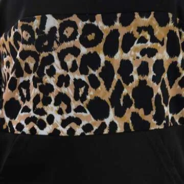 Ekaliy Leopard Hoodie 2 Piece Sweat Outfit for Women