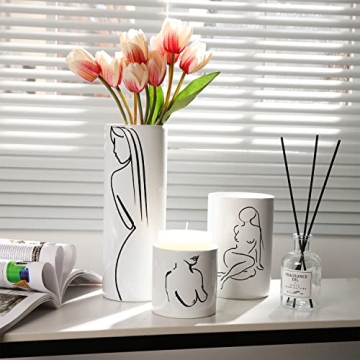 Stylish Modern Ceramic Vase Set of 5 for Home Decor