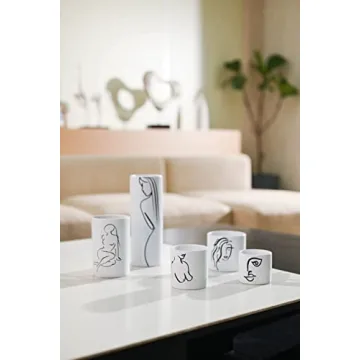 Stylish Modern Ceramic Vase Set of 5 for Home Decor
