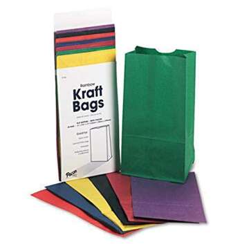 Creativity Street Kraft Bags - Assorted Bright Colors for Crafts, 28 Pack