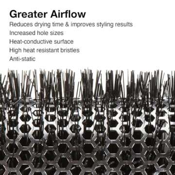 Olivia Garden ProThermal Anti-Static Round Hair Brush T-63 (3 1/2")