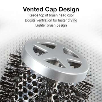 Olivia Garden ProThermal Anti-Static Round Hair Brush T-63 (3 1/2")