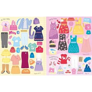 Engaging Sticker Dolly Dressing Shopping Book for Girls