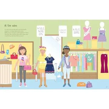 Engaging Sticker Dolly Dressing Shopping Book for Girls