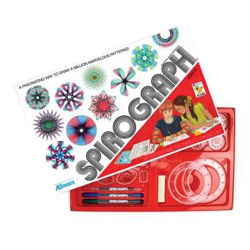 Spirograph Retro Deluxe Set – Arts and Crafts, Kids Toys, Art Supplies, Craft Supplies, Drawing Kit, Spiral Art, Reproduction of Classic Gear Design Kit, Pens, Design Sheet Included, Ages 8+