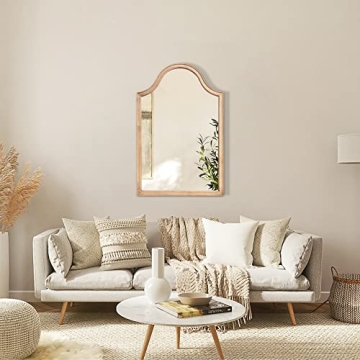 Rustic 24'' x 36'' Arched Top Wall Mirror for Home Decor