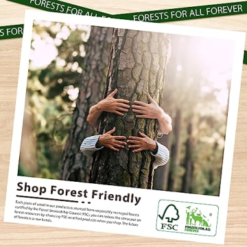 YOSHOOT Rustic Wooden Framed Wall Mirror - 32" x 24"