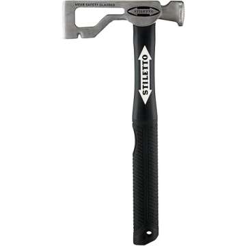 Stiletto DryAxe9-F 9 oz Titanium Drywall Axe with Straight Poly-Fiberglass Handle