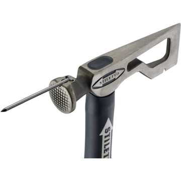 Stiletto DryAxe9-F 9 oz Titanium Drywall Axe with Straight Poly-Fiberglass Handle