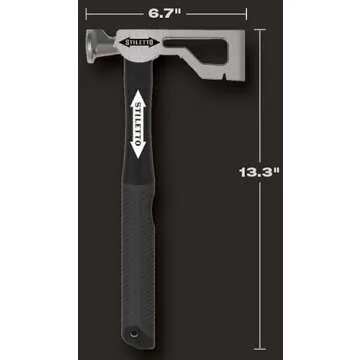 Stiletto DryAxe9-F 9 oz Titanium Drywall Axe with Straight Poly-Fiberglass Handle