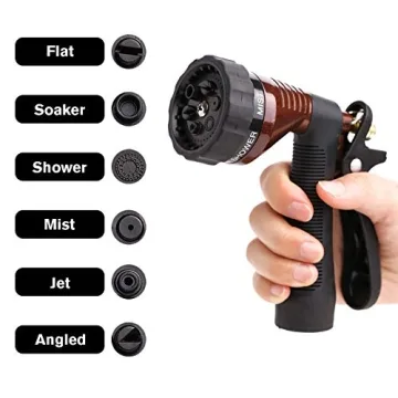 Durable Water Hose Nozzle with Adjustable Spray Patterns