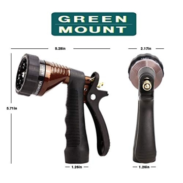 Durable Water Hose Nozzle with Adjustable Spray Patterns
