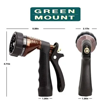 Durable Water Hose Nozzle with Adjustable Spray Patterns