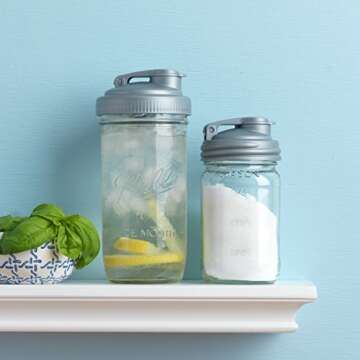 reCAP Mason Jars Pour Regular Mouth Lids for Easy Storage