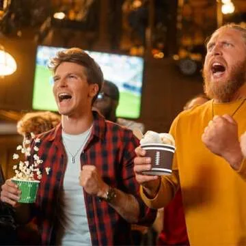 Gatherfun Football Party Supplies Kit for 50 Guests - Football Snack Cups - for Football Birthday and Tailgate Party Decorations