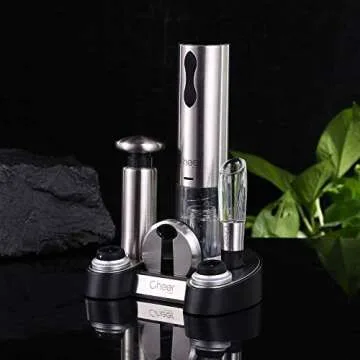 CHEER Electric Wine Opener Gift Set - Premium 6-in-1 Accessories