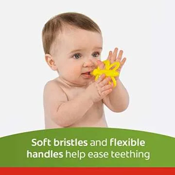 Colgate Baby Toothbrush and Teether, BPA Free â€“1 Count (Pack of 2)