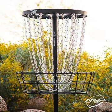 MVP Disc Sports Black Hole Lite 24-Chain Disc Golf Basket Target
