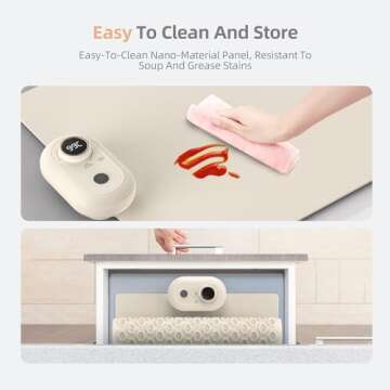 SHASUKI Portable Silicone Food Warmer Heater Mat with 6Hour Timer, 13 Temperature Levels, Roll Up Electric Warming Tray for Buffets Party26x15"