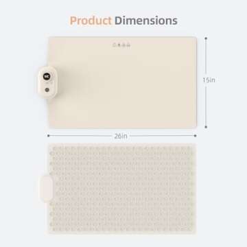 SHASUKI Portable Silicone Food Warmer Heater Mat with 6Hour Timer, 13 Temperature Levels, Roll Up Electric Warming Tray for Buffets Party26x15"