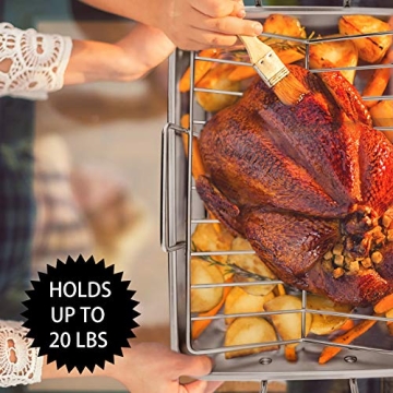 16” Stainless Steel Roasting Pan Set with Racks