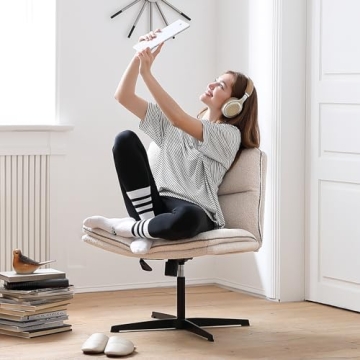 Stylish EMIAH Armless Office Chair - Comfort Meets Elegance