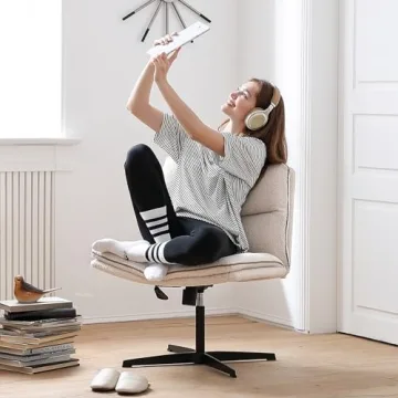 Stylish EMIAH Armless Office Chair - Comfort Meets Elegance