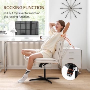 Stylish EMIAH Armless Office Chair - Comfort Meets Elegance