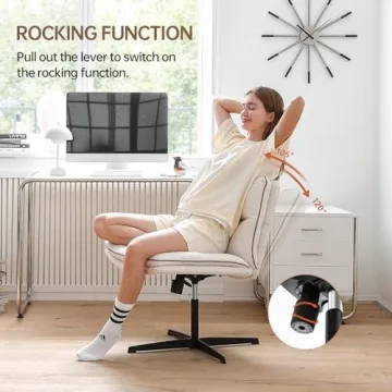 Stylish EMIAH Armless Office Chair - Comfort Meets Elegance