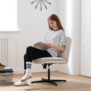 Stylish EMIAH Armless Office Chair - Comfort Meets Elegance