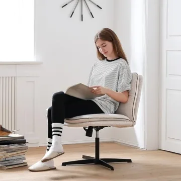 Stylish EMIAH Armless Office Chair - Comfort Meets Elegance