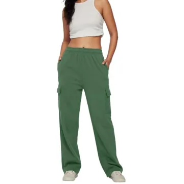 Comfortable AUTOMET Cargo Sweatpants for Women in Green